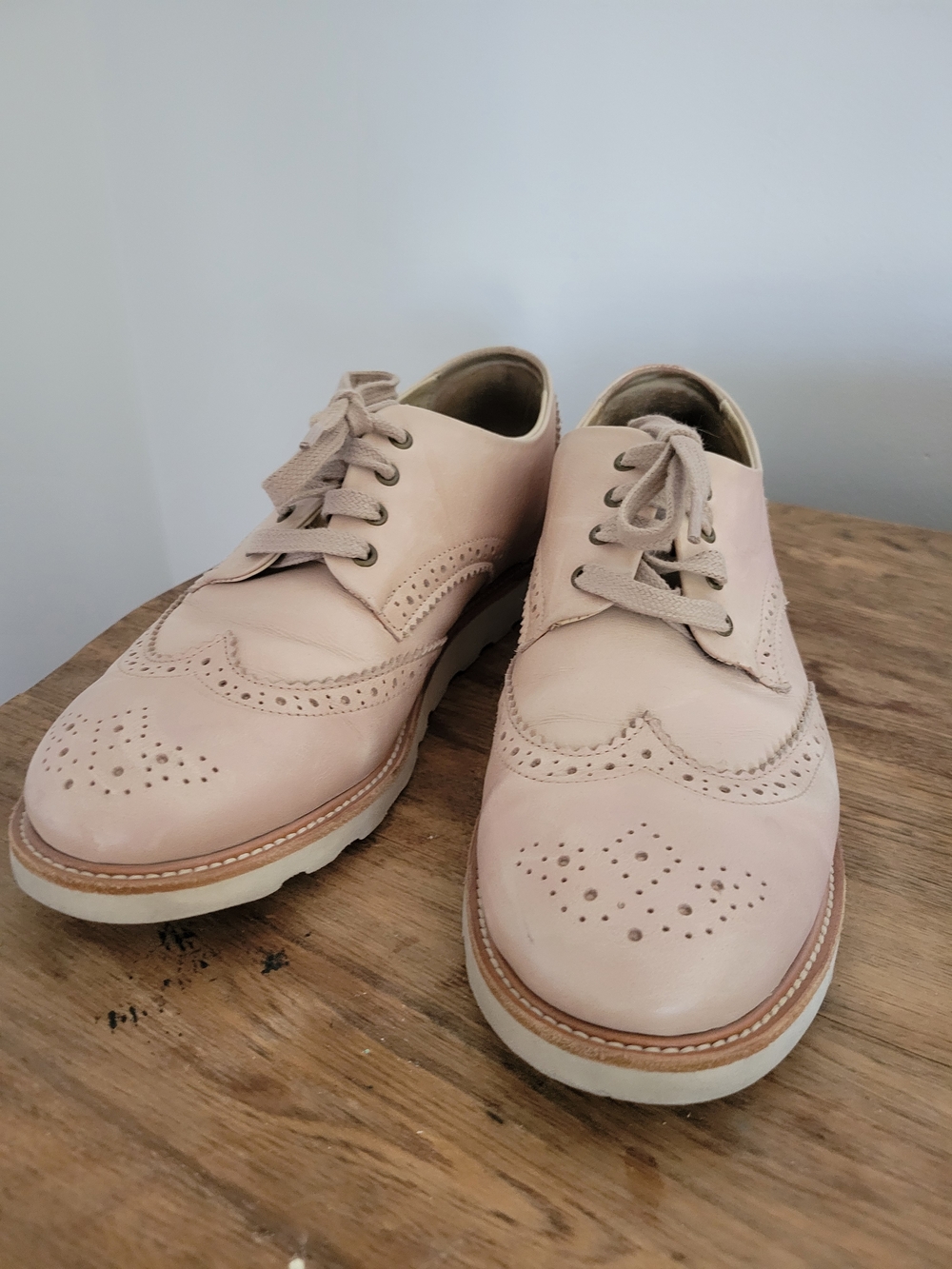 Young Soles Wingtip Oxford in Blush
